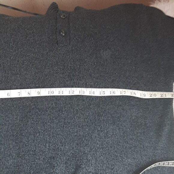 CHAPS GRAY 100%cotton Sweater M - Picture 5 of 7